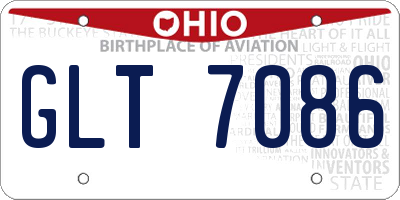 OH license plate GLT7086