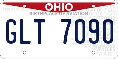 OH license plate GLT7090
