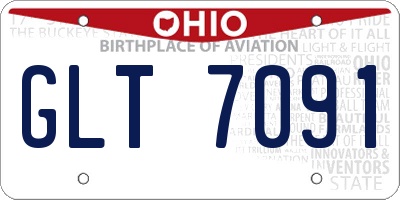 OH license plate GLT7091