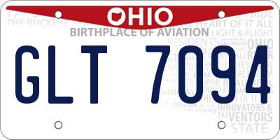 OH license plate GLT7094