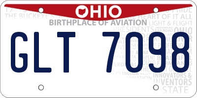 OH license plate GLT7098