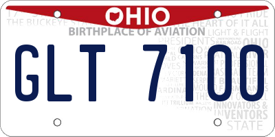 OH license plate GLT7100