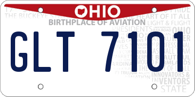 OH license plate GLT7101