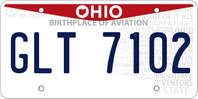 OH license plate GLT7102