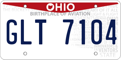 OH license plate GLT7104