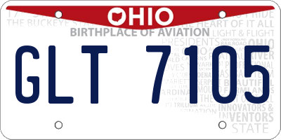 OH license plate GLT7105