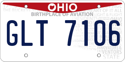 OH license plate GLT7106