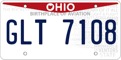 OH license plate GLT7108
