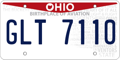 OH license plate GLT7110