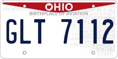 OH license plate GLT7112