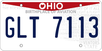OH license plate GLT7113