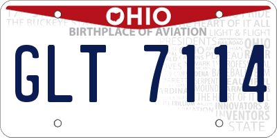 OH license plate GLT7114