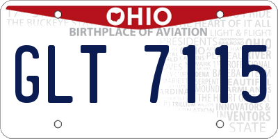 OH license plate GLT7115