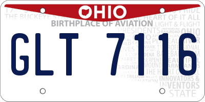 OH license plate GLT7116