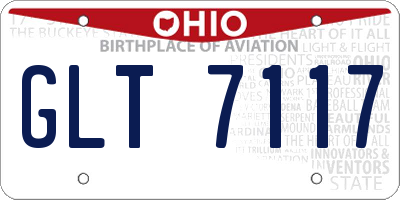 OH license plate GLT7117