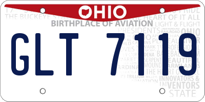 OH license plate GLT7119