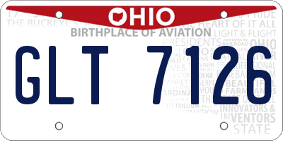 OH license plate GLT7126