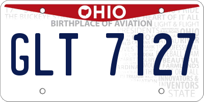 OH license plate GLT7127