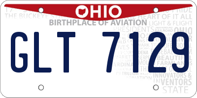 OH license plate GLT7129