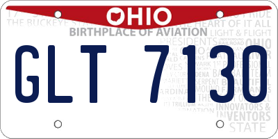 OH license plate GLT7130