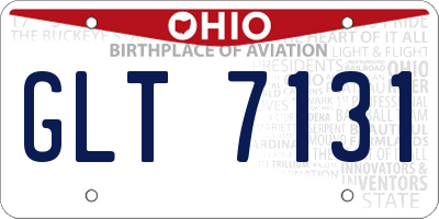 OH license plate GLT7131