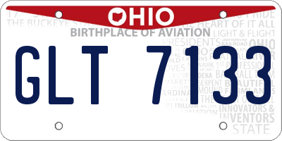 OH license plate GLT7133
