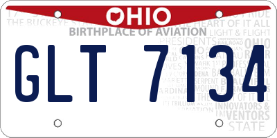 OH license plate GLT7134