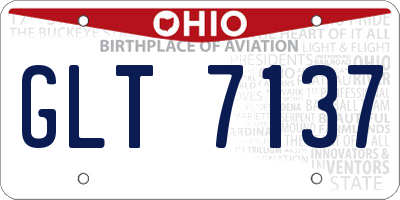 OH license plate GLT7137