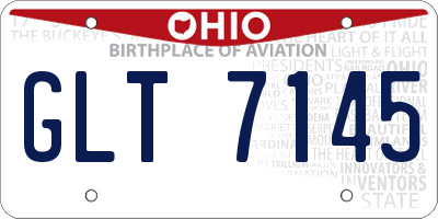 OH license plate GLT7145