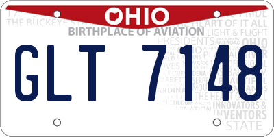 OH license plate GLT7148