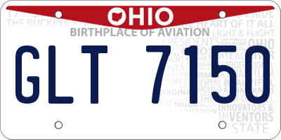 OH license plate GLT7150