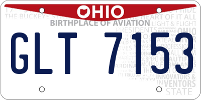 OH license plate GLT7153