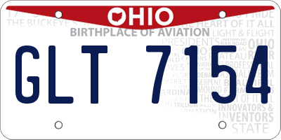 OH license plate GLT7154