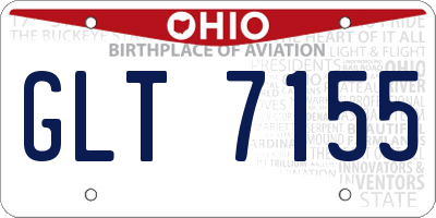 OH license plate GLT7155