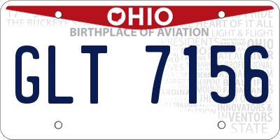OH license plate GLT7156