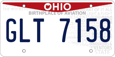 OH license plate GLT7158