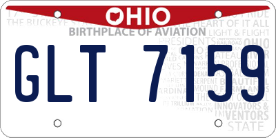 OH license plate GLT7159