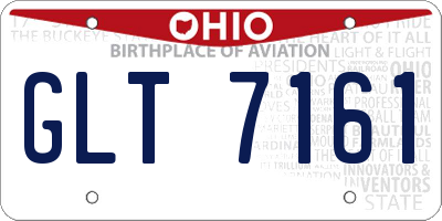 OH license plate GLT7161