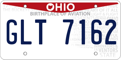 OH license plate GLT7162