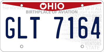 OH license plate GLT7164