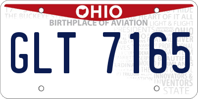 OH license plate GLT7165