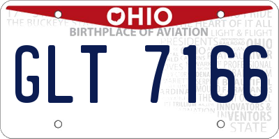 OH license plate GLT7166