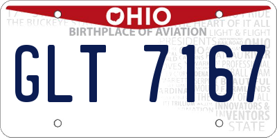 OH license plate GLT7167