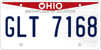 OH license plate GLT7168