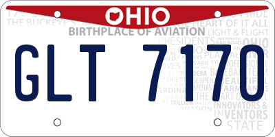 OH license plate GLT7170