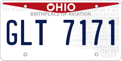 OH license plate GLT7171