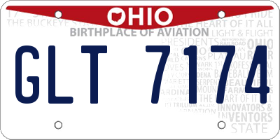OH license plate GLT7174