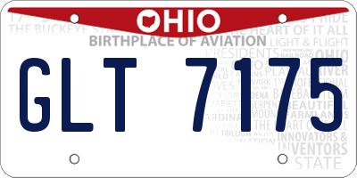 OH license plate GLT7175
