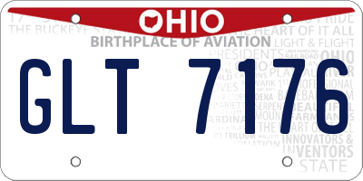 OH license plate GLT7176