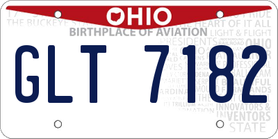 OH license plate GLT7182